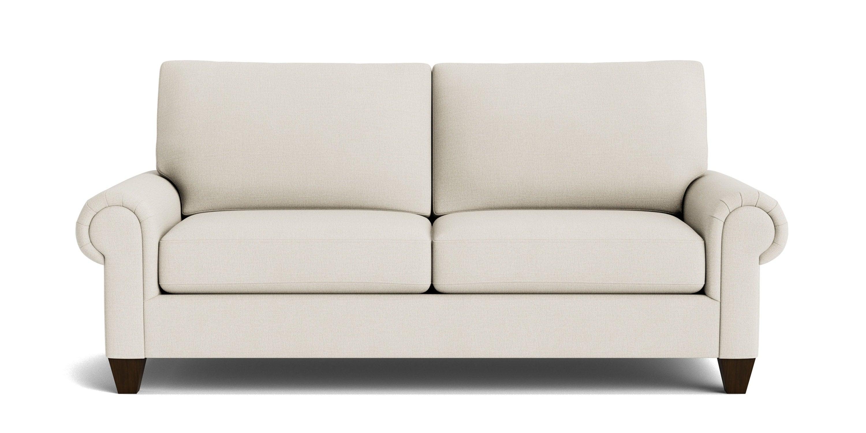 True Custom® Large Panel Arm Studio Sofa Bassett