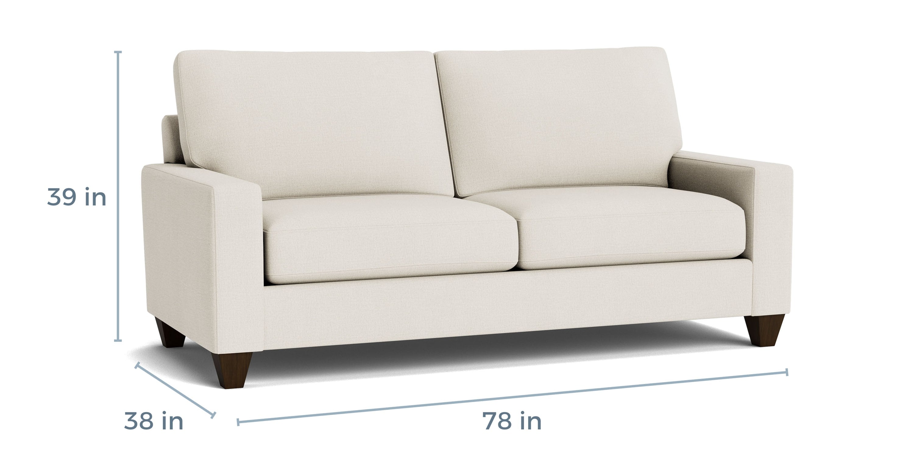 True Custom® Large Track Arm Studio Sofa Bassett