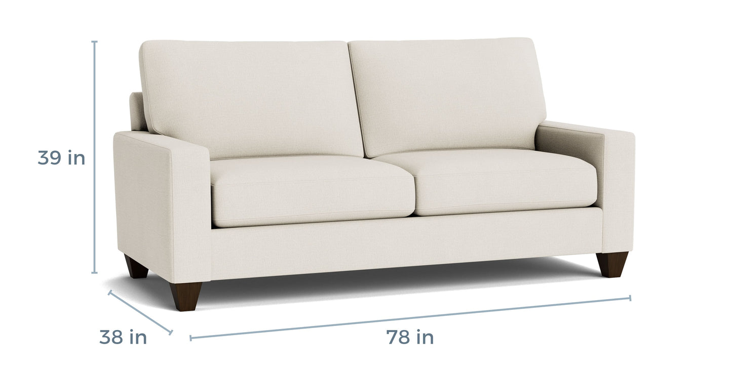 True Custom® Large Track Arm Studio Sofa Bassett