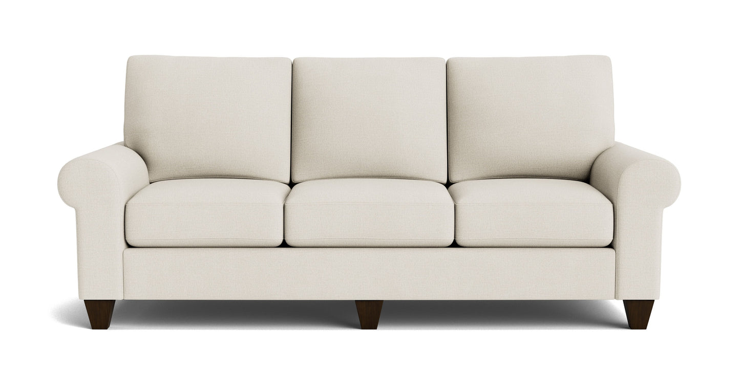 True Custom® Large Roll Arm Sofa Bassett
