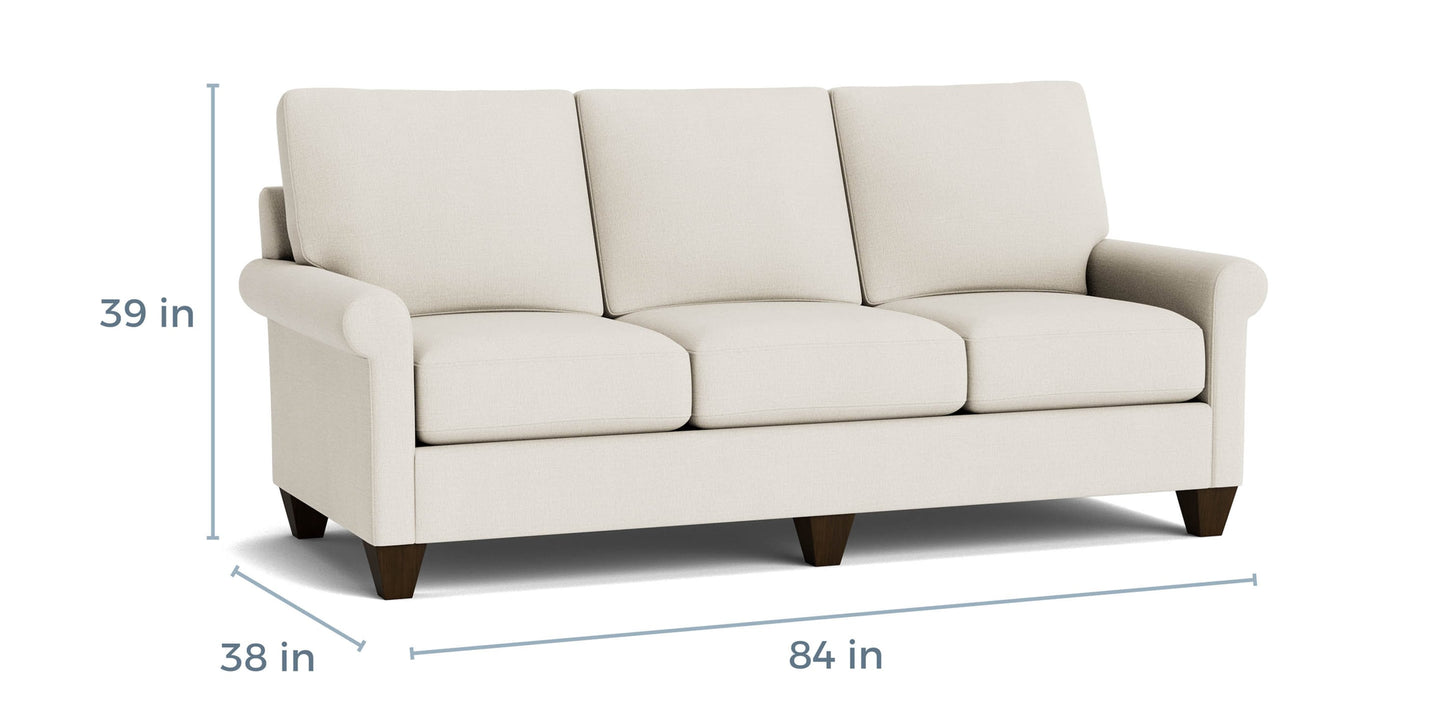 True Custom® Roll Arm Sofa Bassett