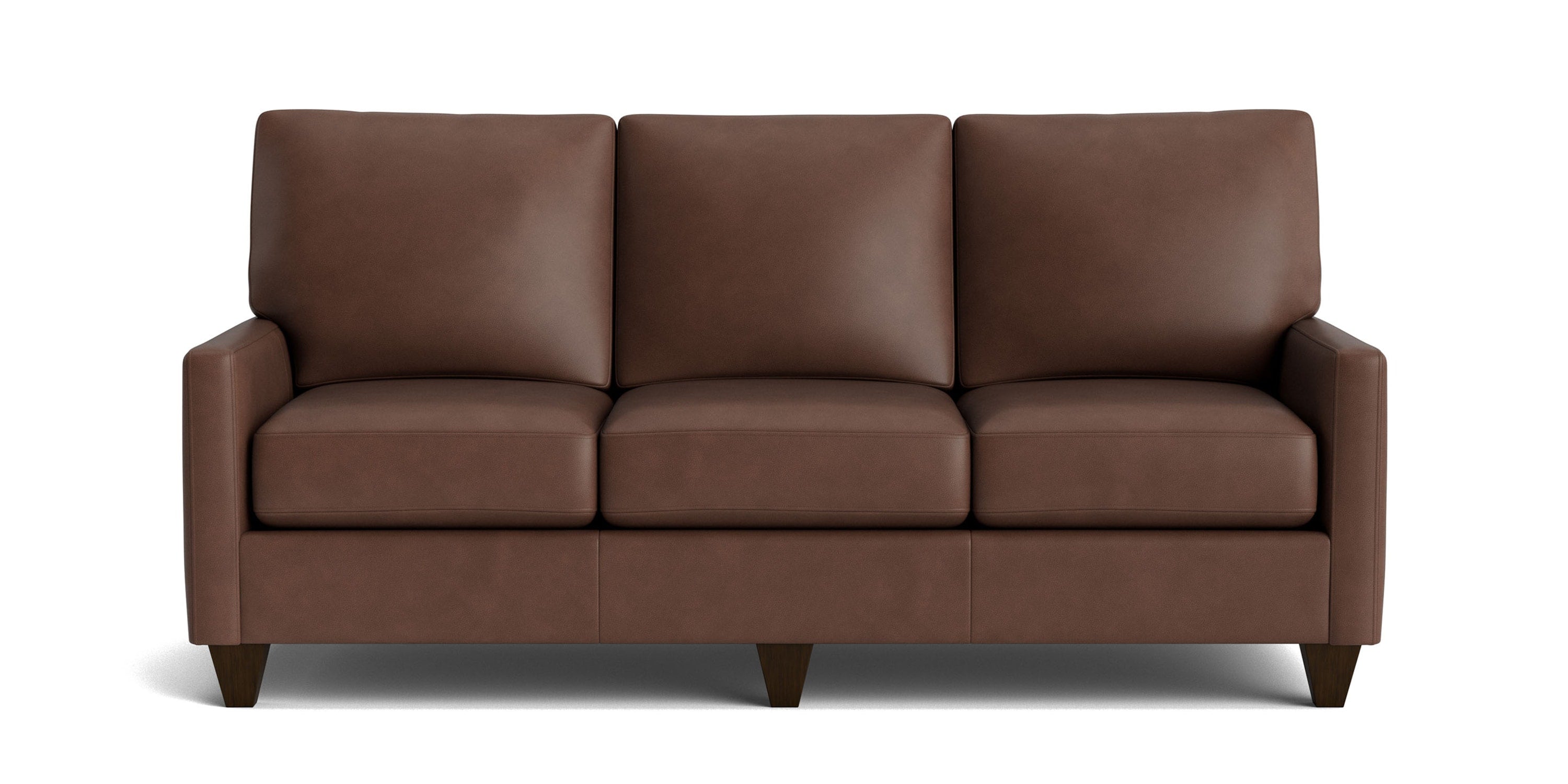 True Custom® Leather Track Arm Sofa Bassett