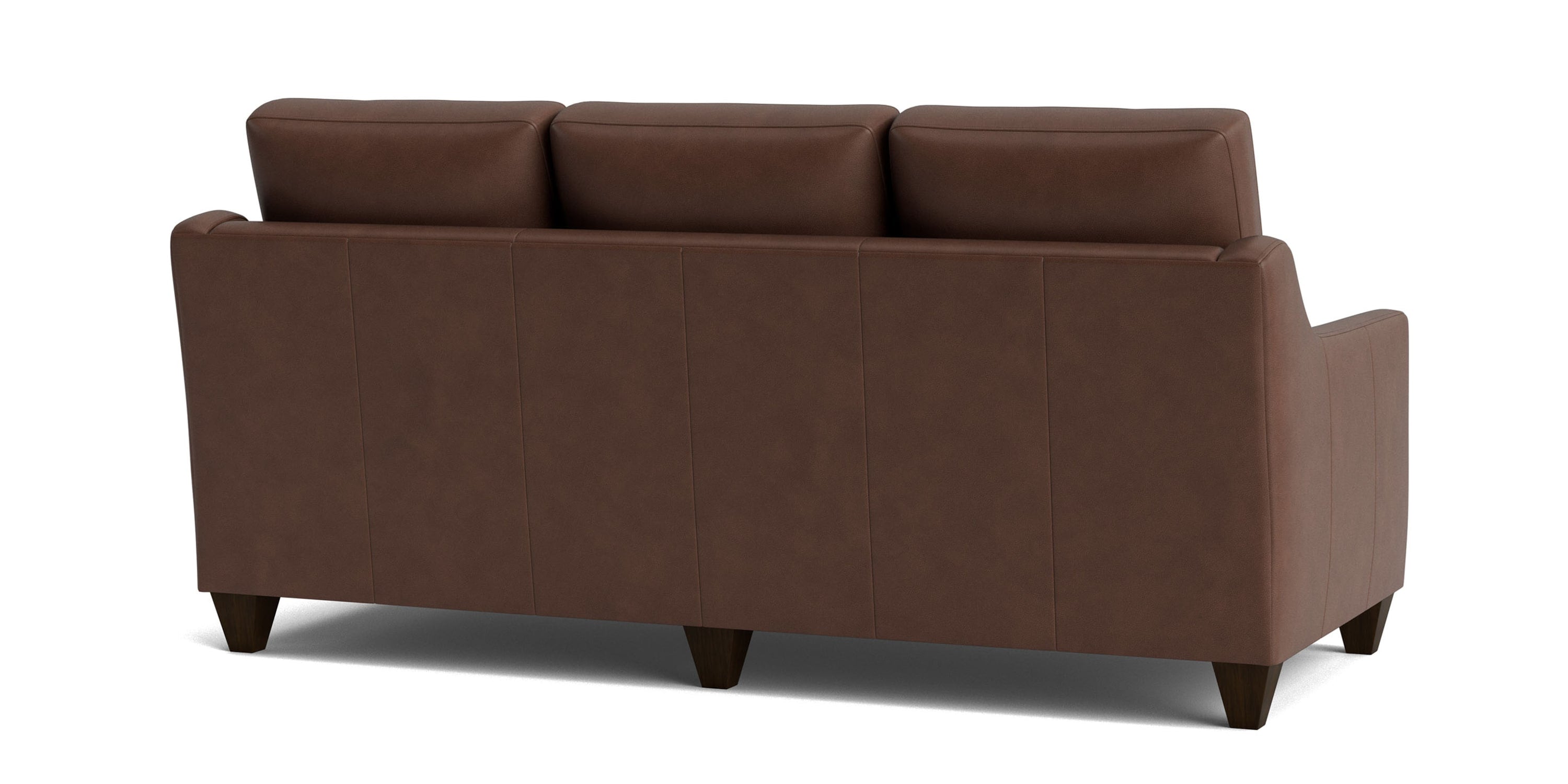True Custom® Leather Slope Arm Sofa Bassett