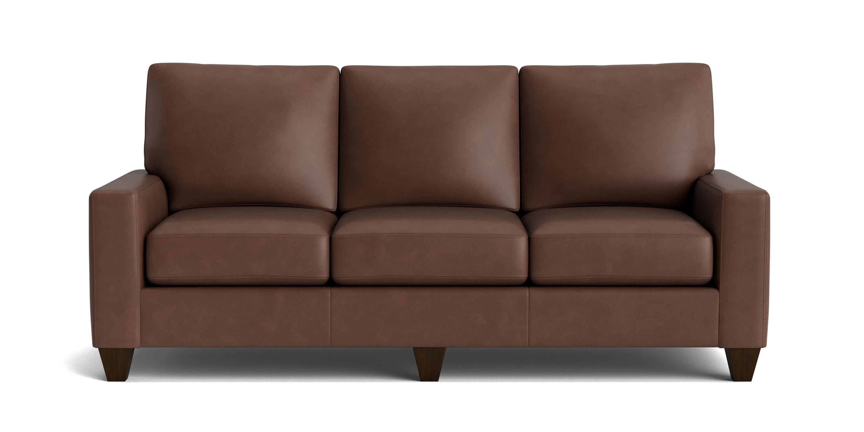 Bassett Mirror True Custom Leather Track Arm Sofa