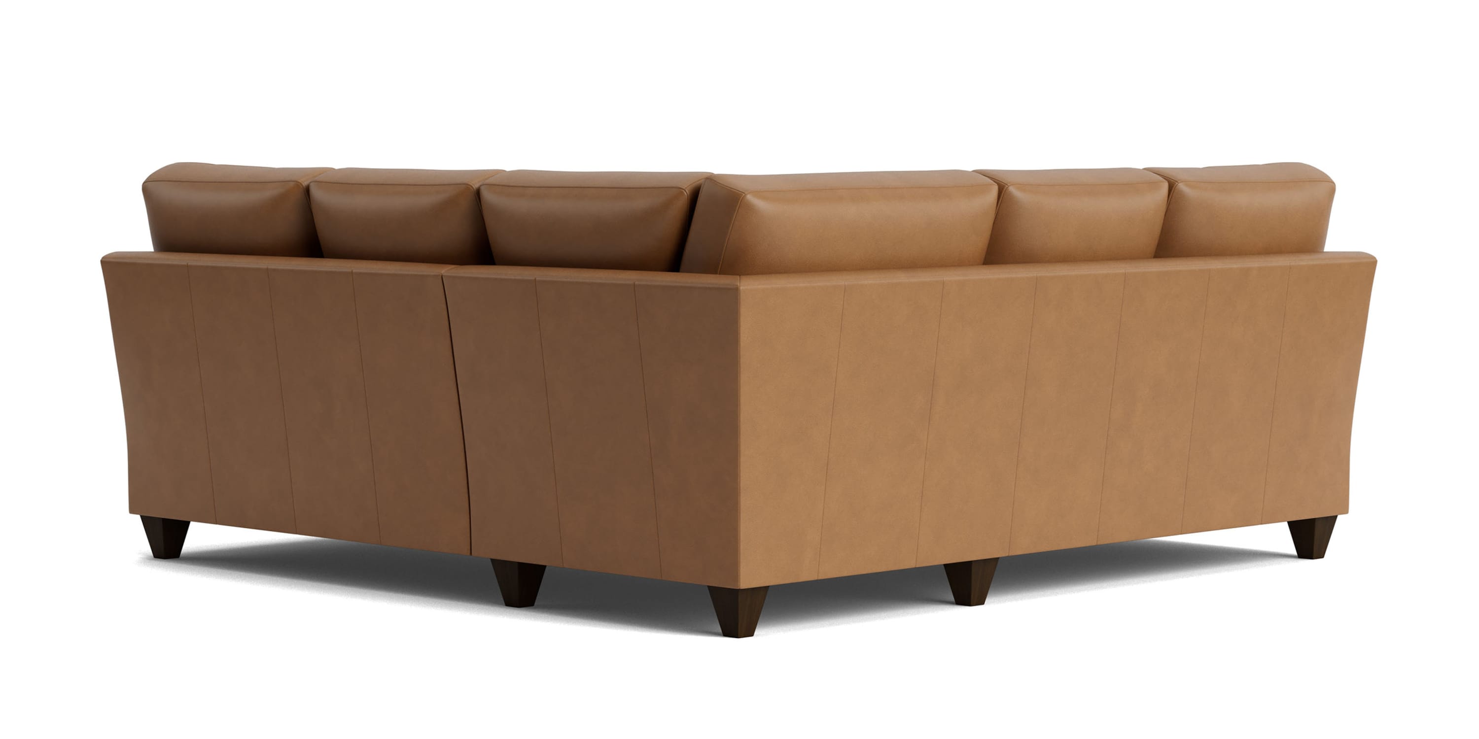 True Custom® Leather Track Arm L-Shaped Sectional Bassett