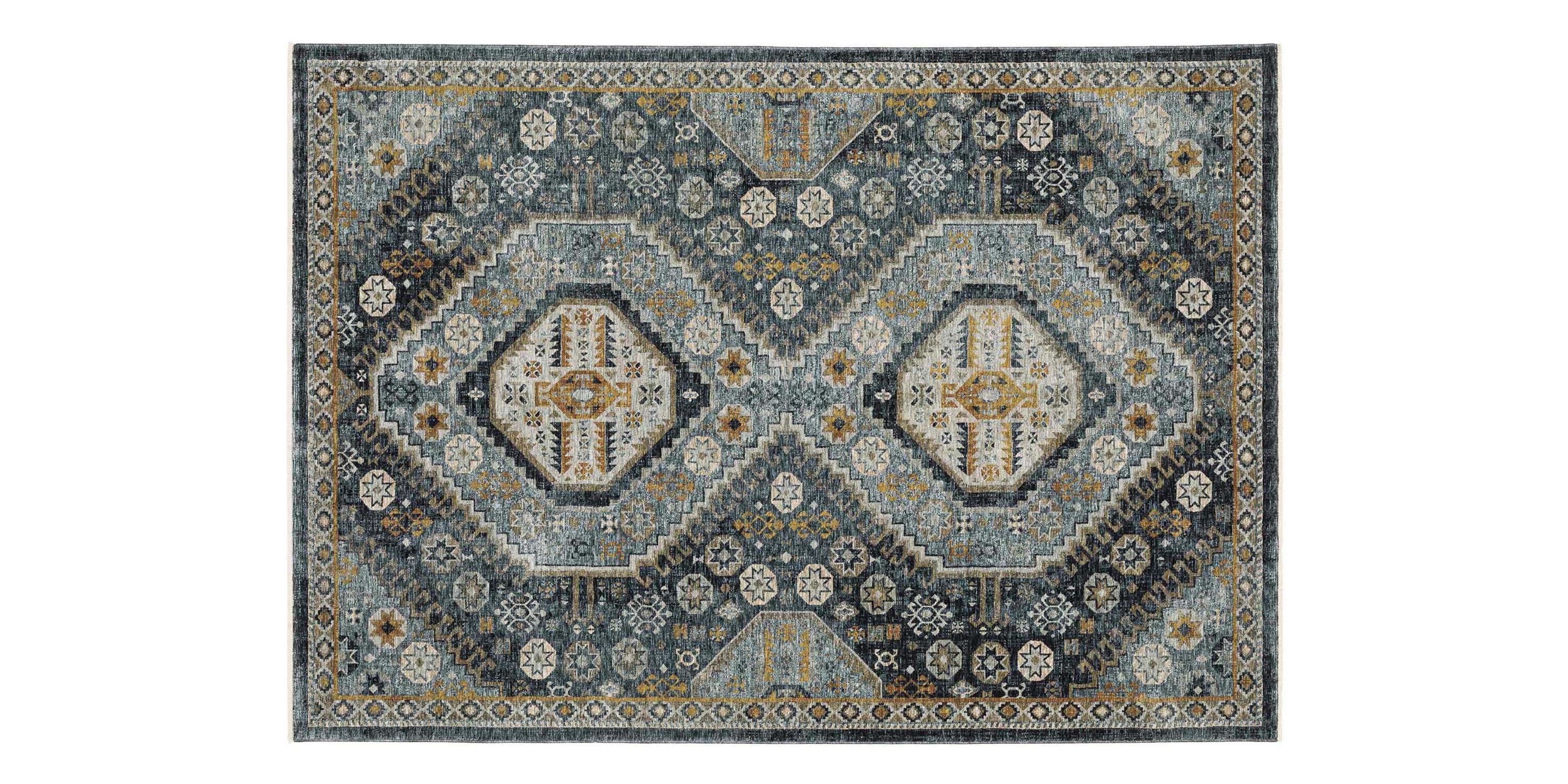 Charleston Navy Medallion Rug Bassett