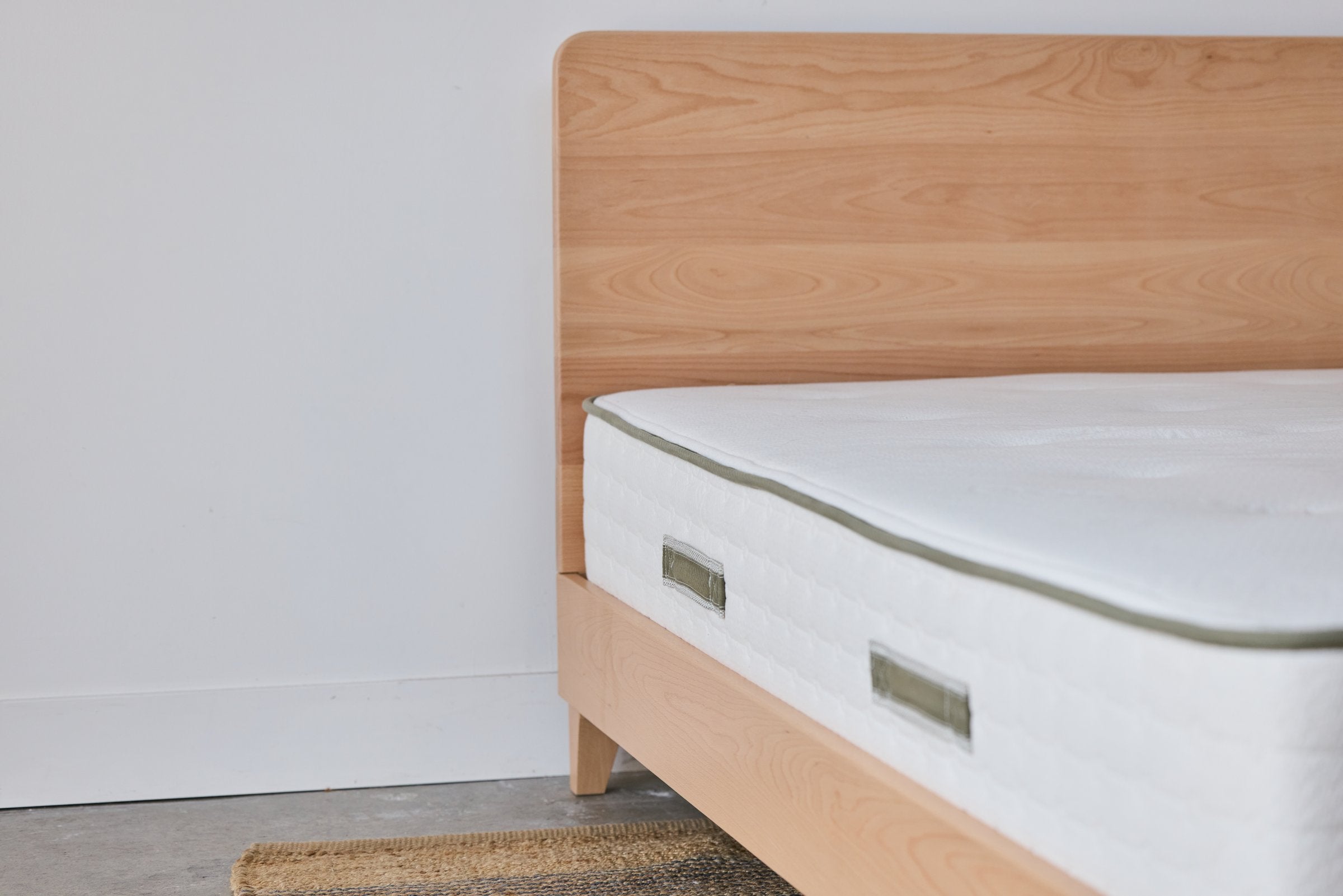 Avocado City Bed — Solid Wood Platform Bed in Blonde or Walnut