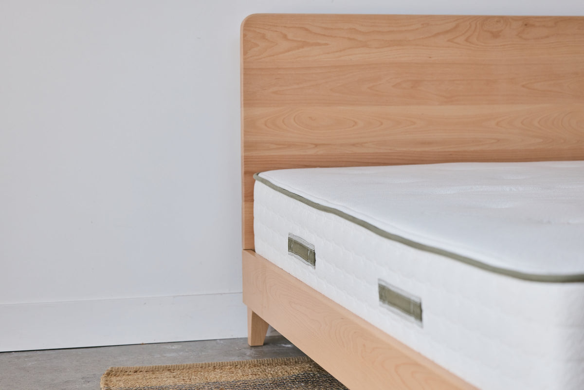 Avocado City Bed — Solid Wood Platform Bed in Blonde or Walnut