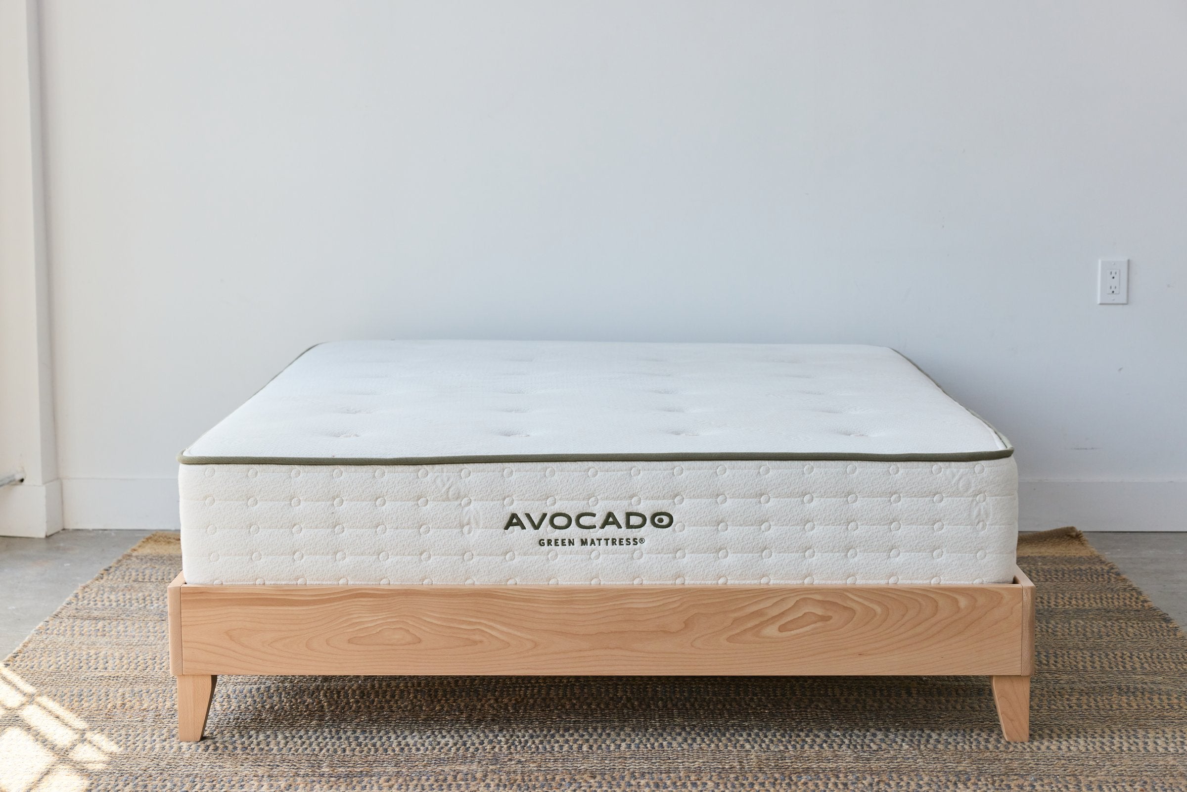 Avocado City Bed — Solid Wood Platform Bed in Blonde or Walnut