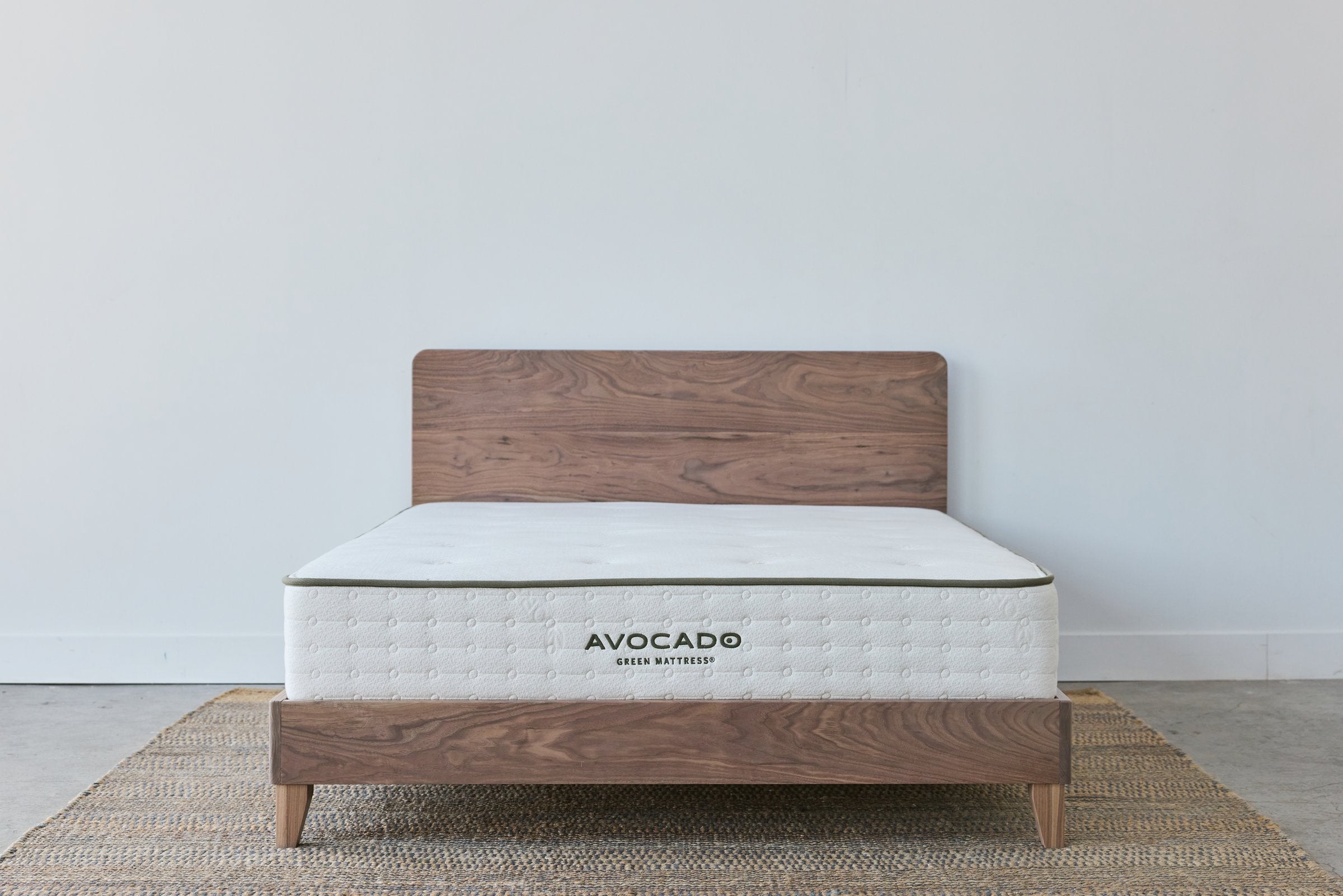 Avocado City Bed — Solid Wood Platform Bed in Blonde or Walnut