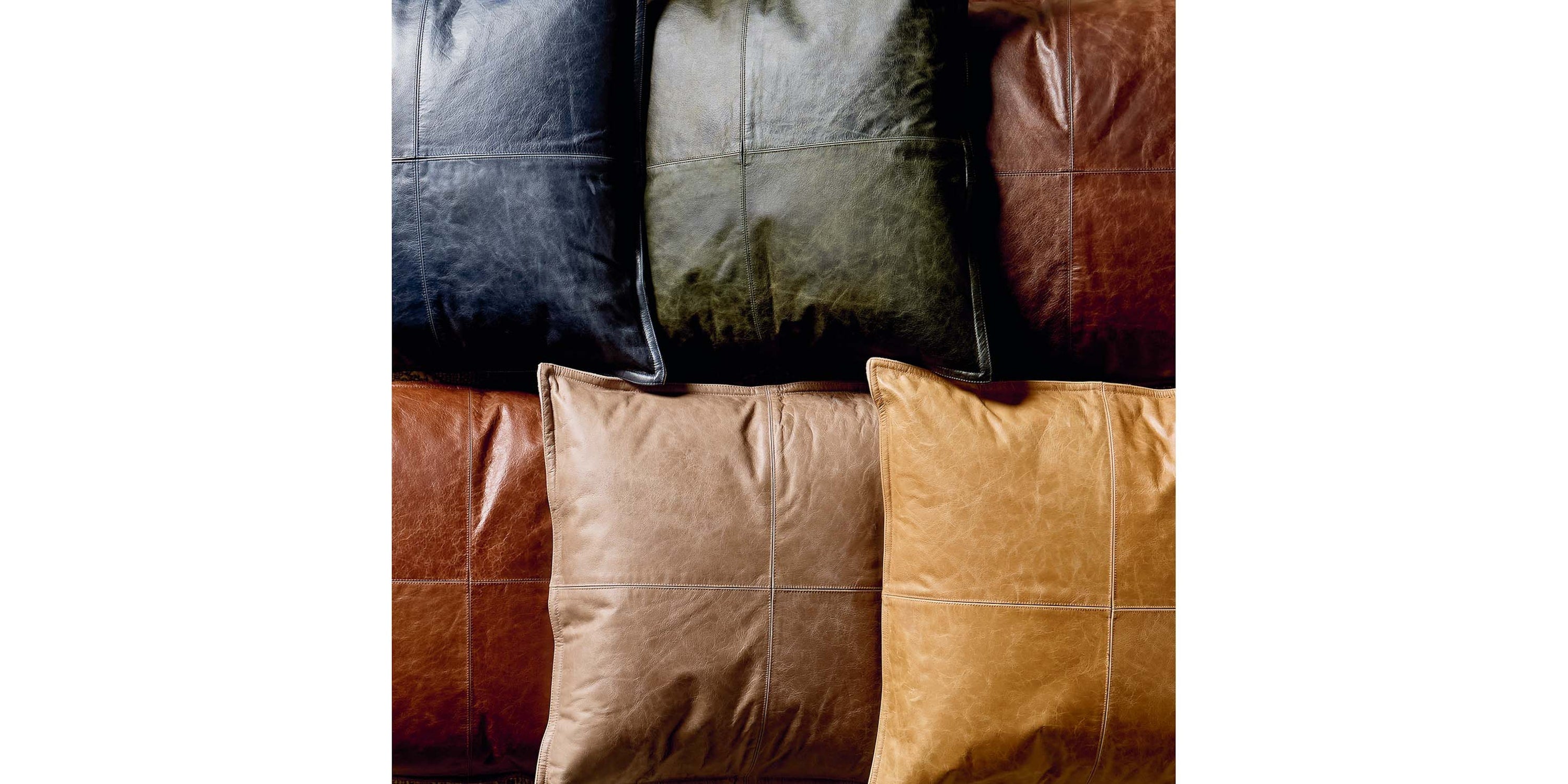 Bassett Home Decor Dumont Leather Pillow Cover