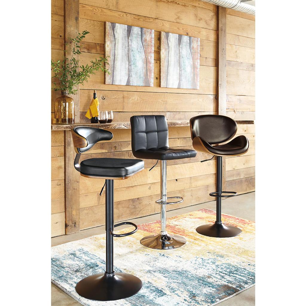Bellatier Adjustable Stool Set of 2 — Black Signature Design by Ashley® Uncategorized