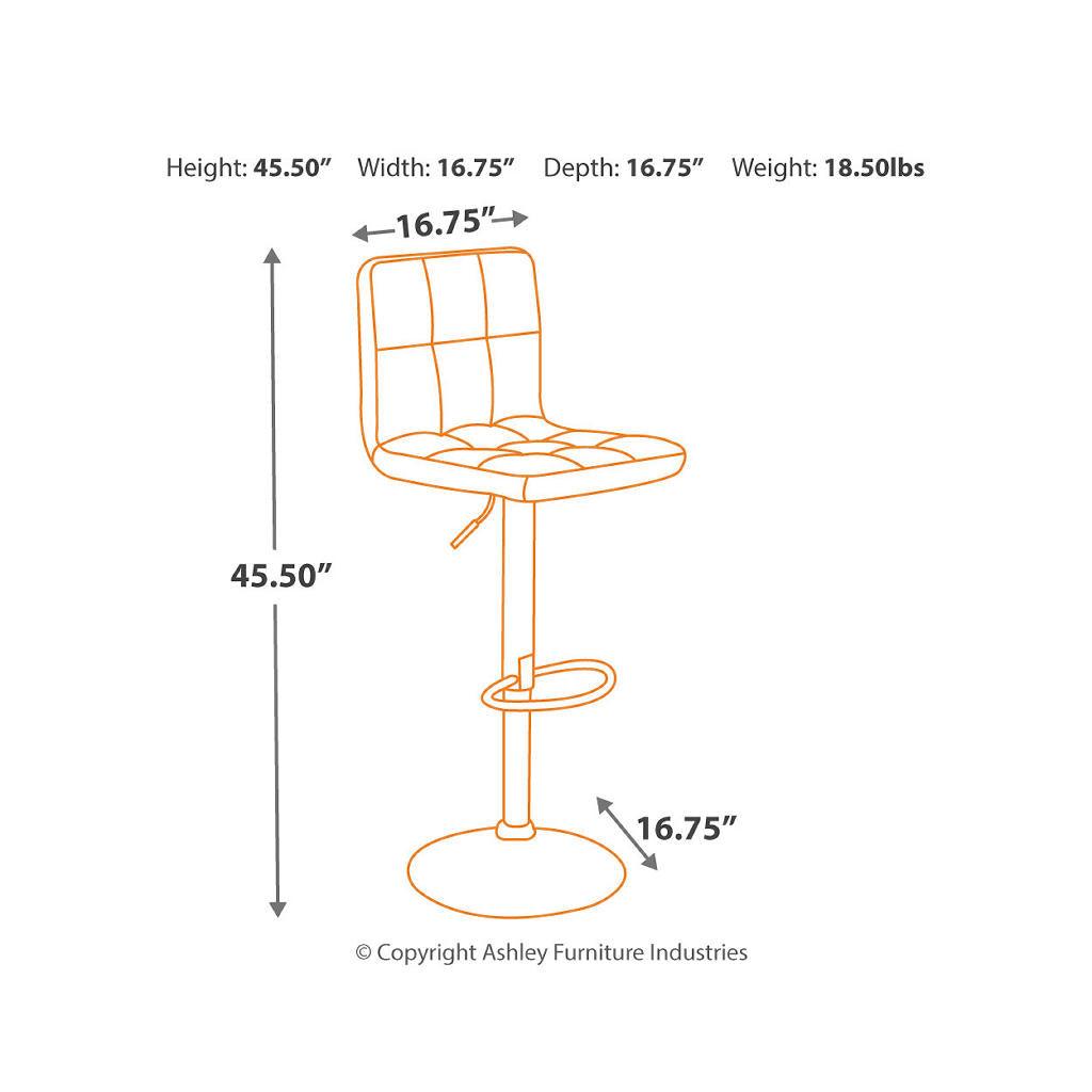 Bellatier Adjustable Stool Set of 2 — Black Signature Design by Ashley® Uncategorized