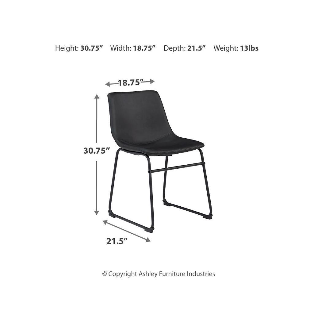 Centiar Dining Chair Set of 2 — Black Signature Design by Ashley® Uncategorized