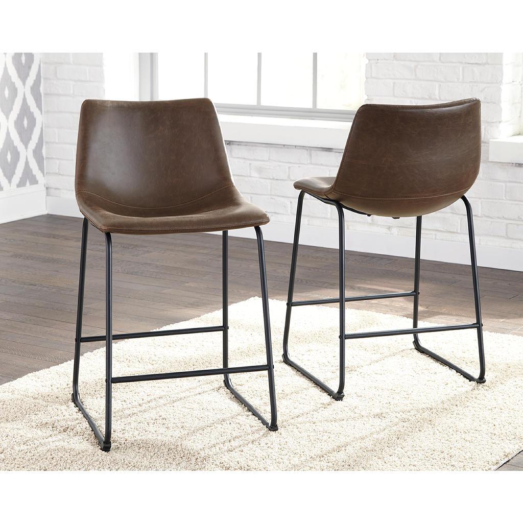 Centiar Counter Bar Stool Set of 2 — Brown Signature Design by Ashley® Uncategorized