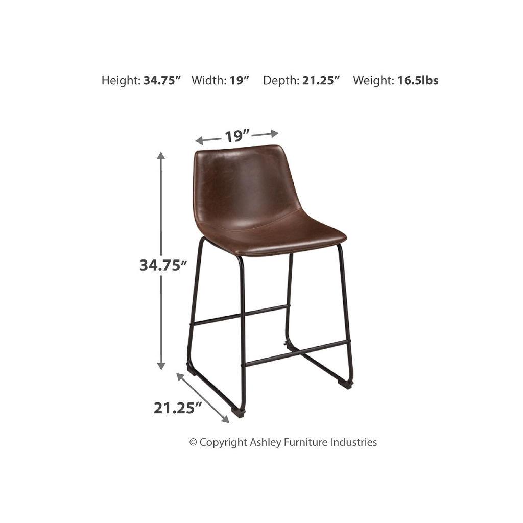 Centiar Counter Bar Stool Set of 2 — Brown Signature Design by Ashley® Uncategorized