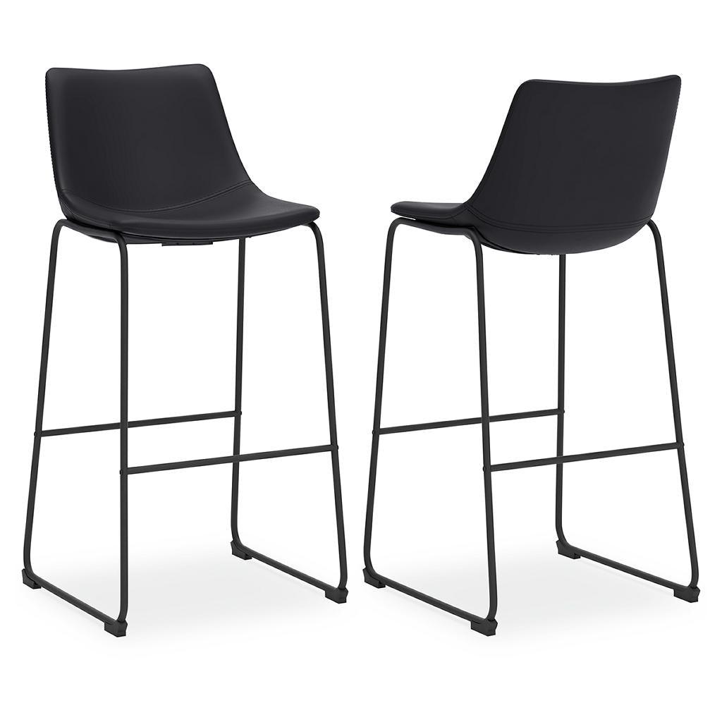 Centiar Pub Bar Stool Set of 2 — Black Signature Design by Ashley® Uncategorized