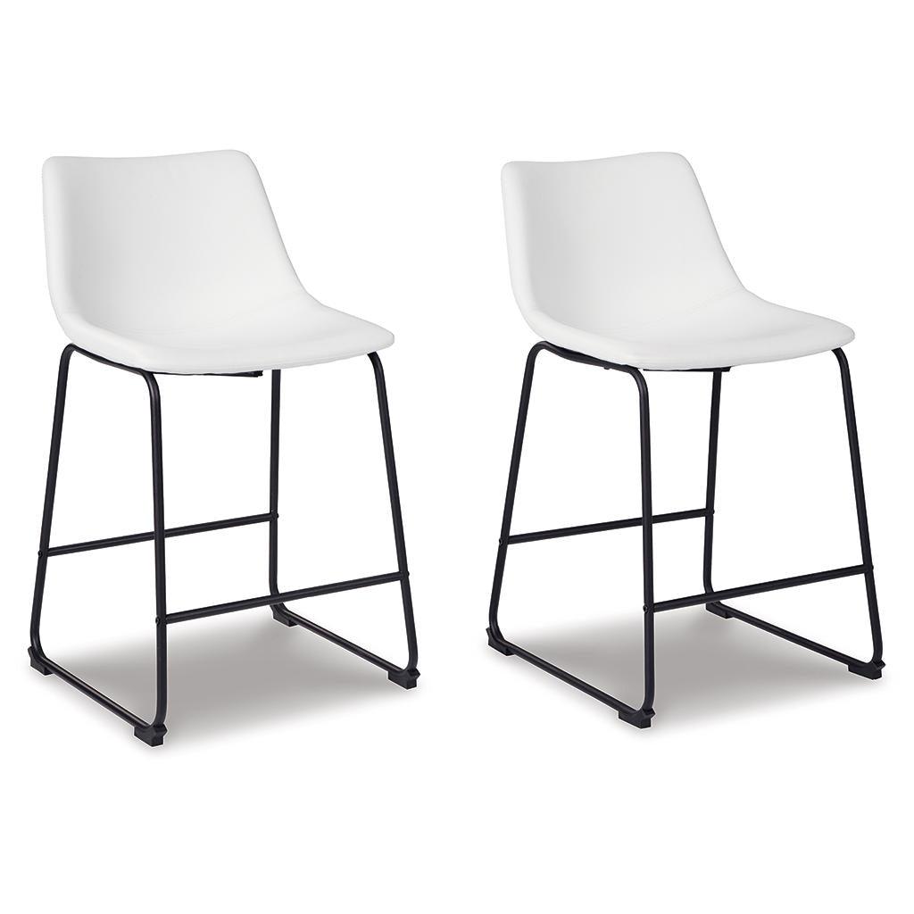 Centiar Counter Bar Stool Set of 2 — White Signature Design by Ashley® Uncategorized