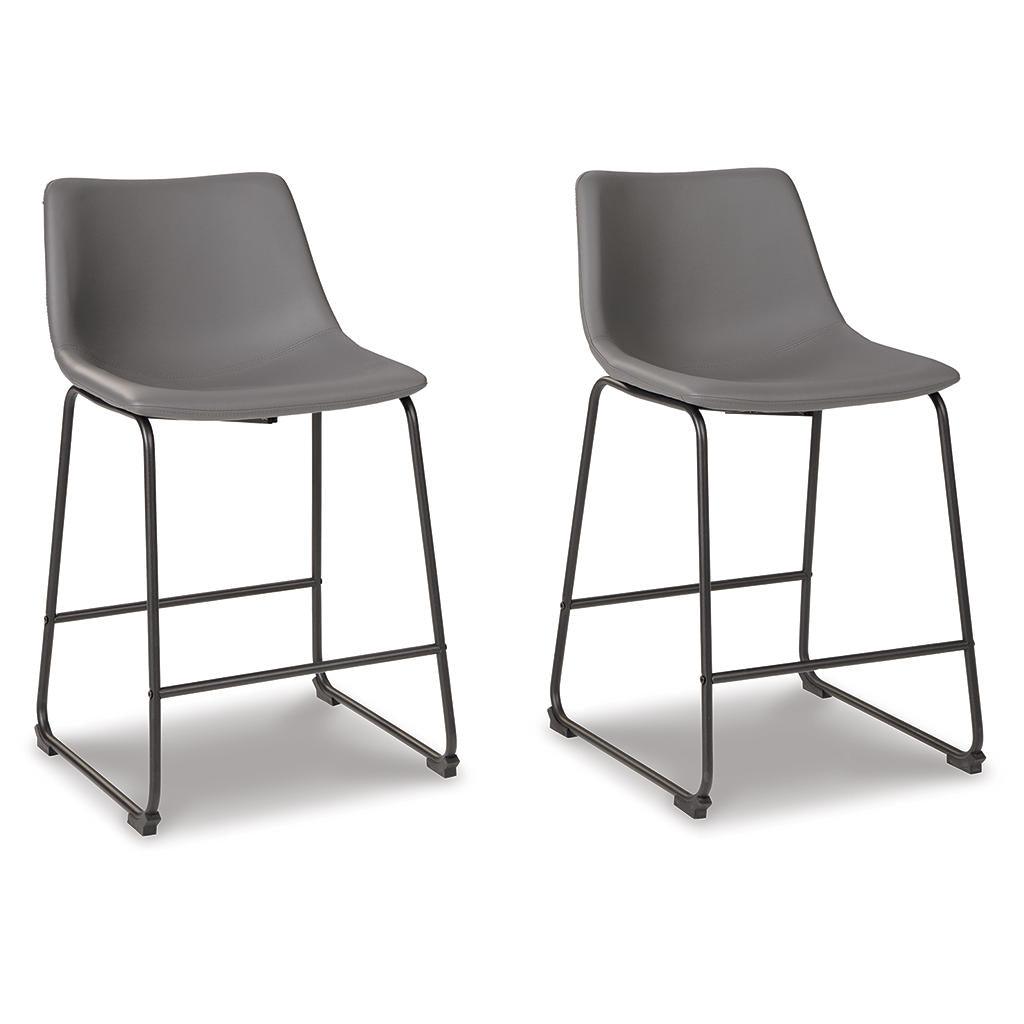 Centiar Counter Bar Stool Set of 2 — Gray Signature Design by Ashley® Uncategorized
