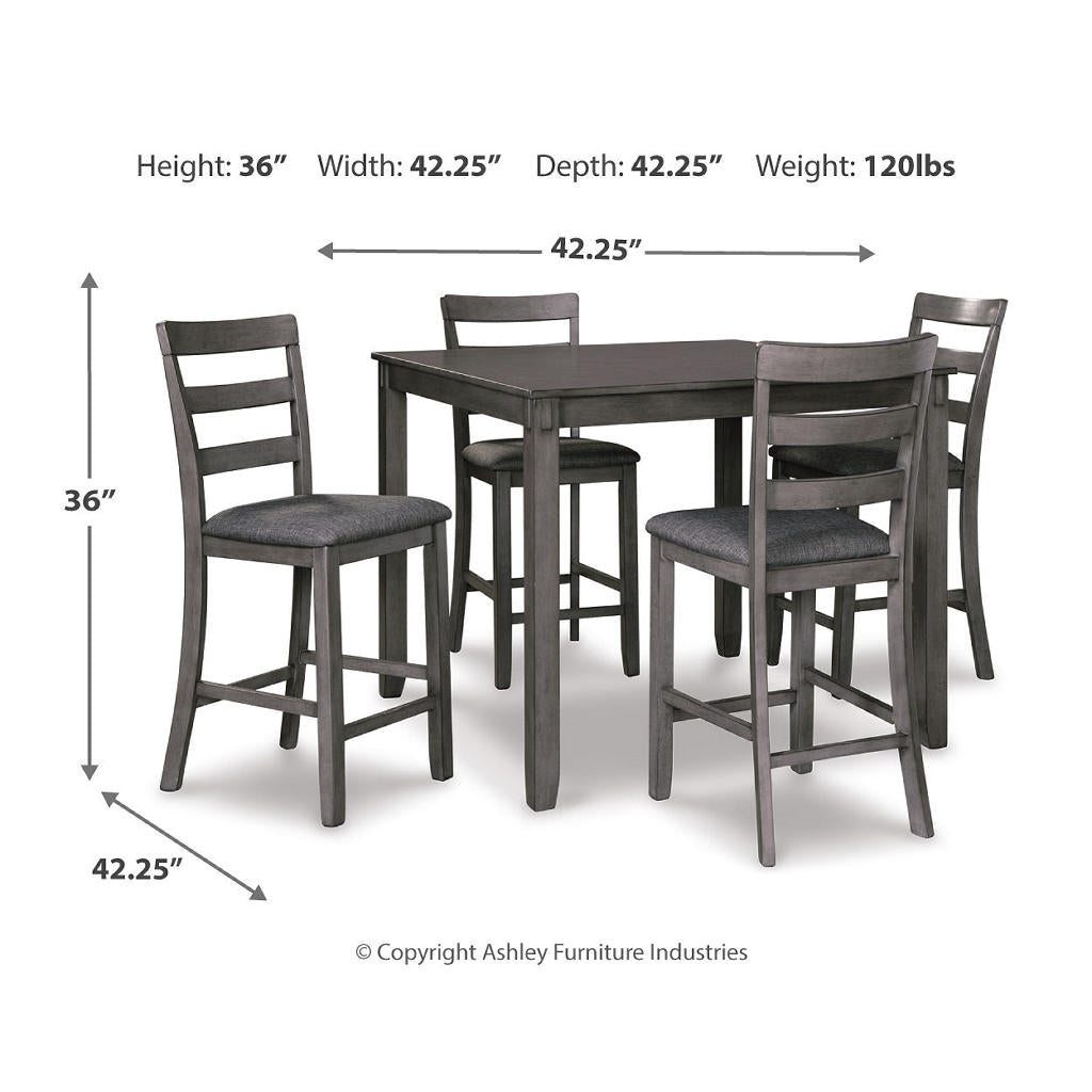 Bridson Counter Height Dining Table and Bar Stools (Set of 5) Signature Design by Ashley® Bar Furniture