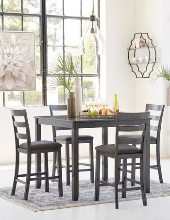 Bridson Counter Height Dining Table and Bar Stools (Set of 5) Signature Design by Ashley® Bar Furniture