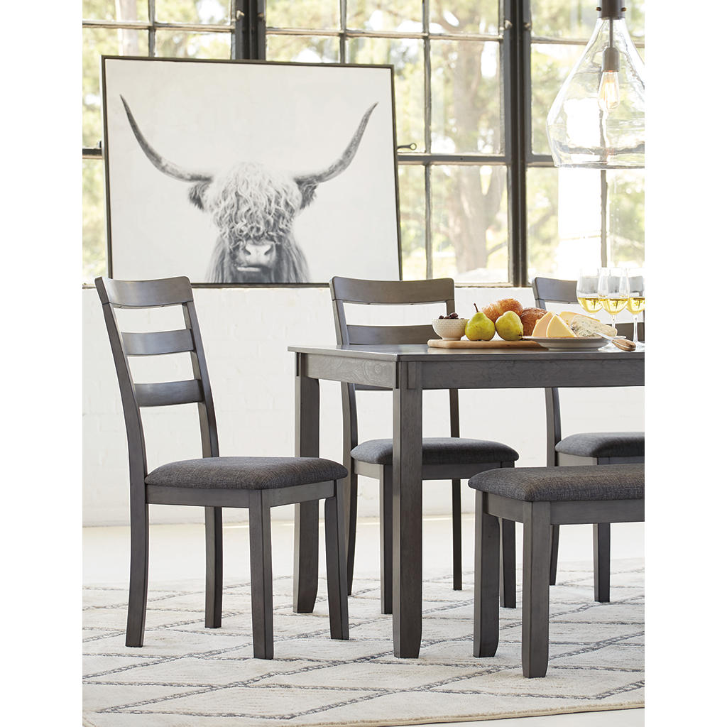 Bridson Dining Table and Chairs with Bench (Set of 6) Signature Design by Ashley®