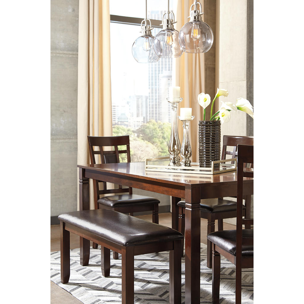 Bennox Dining Table and Chairs with Bench (Set of 6) Signature Design by Ashley®