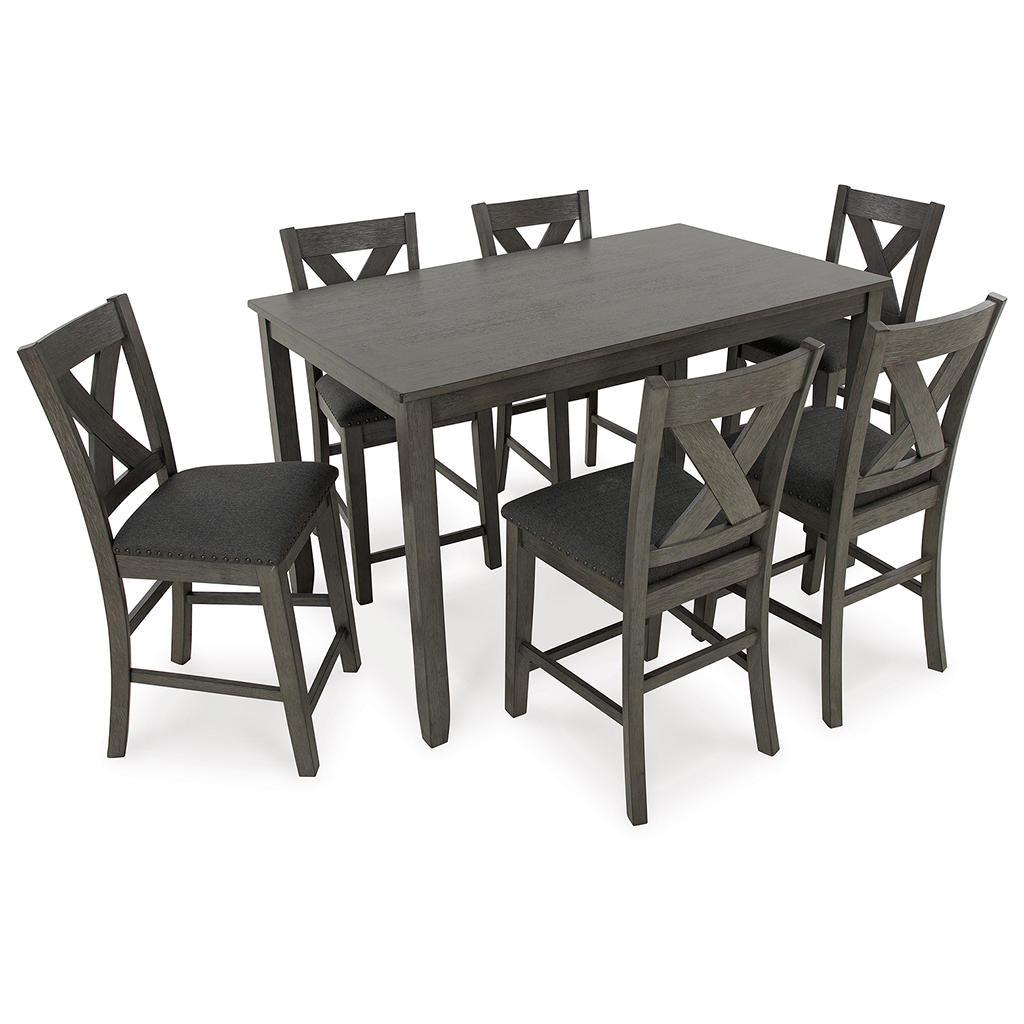 Caitbrook Counter Table and 6 Stools — Set of 7 Signature Design by Ashley® Bar Furniture