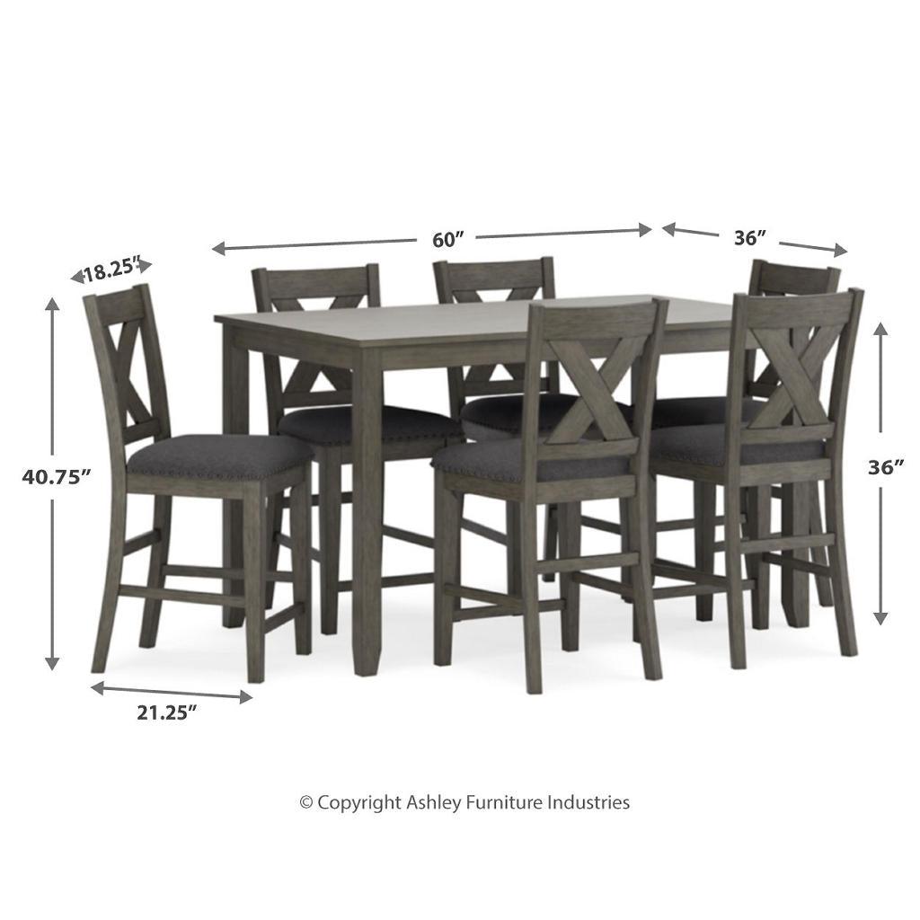 Caitbrook Counter Table and 6 Stools — Set of 7 Signature Design by Ashley® Bar Furniture