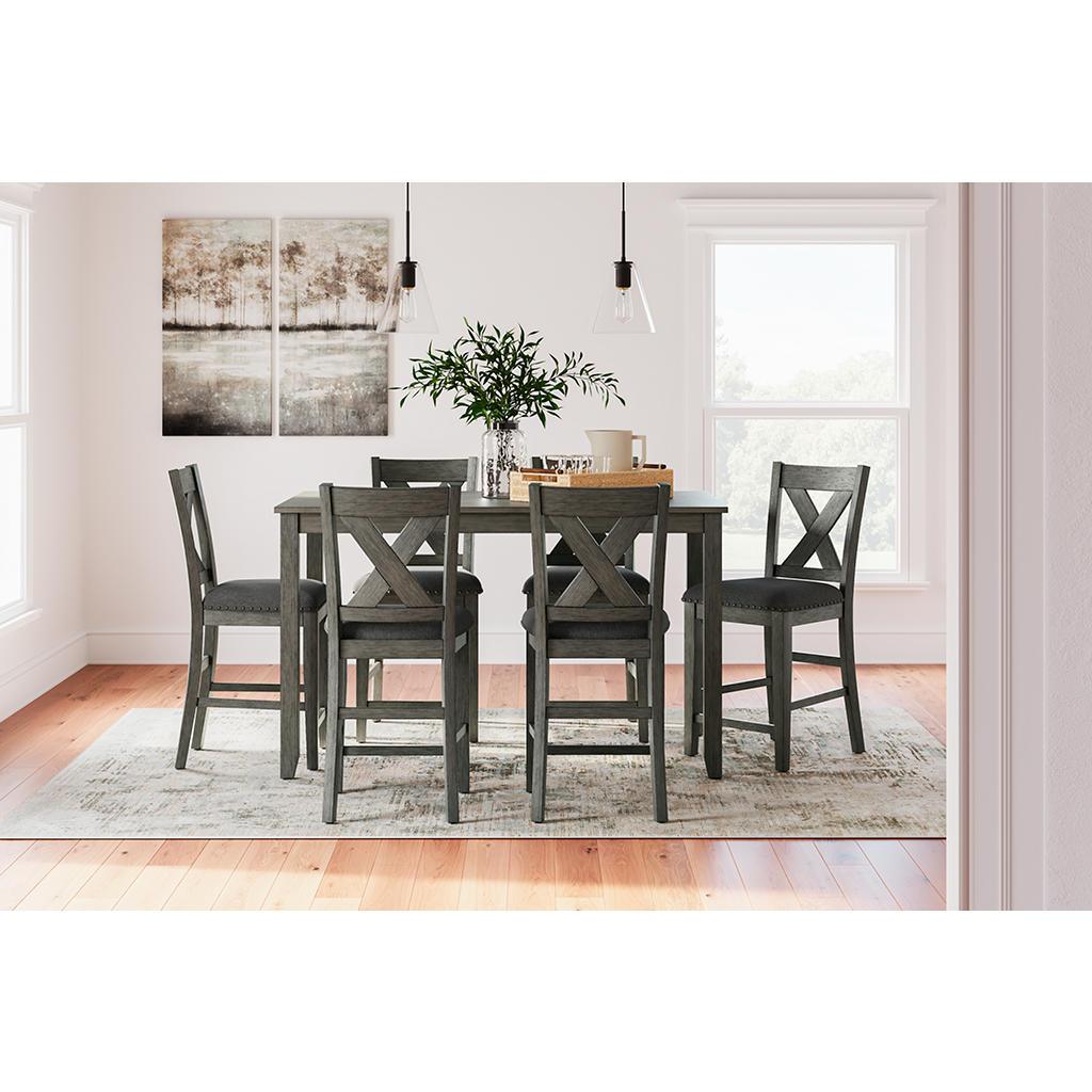 Caitbrook Counter Table and 6 Stools — Set of 7 Signature Design by Ashley® Bar Furniture