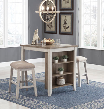 Skempton Counter Height Dining Table and Bar Stools (Set of 3) Signature Design by Ashley® Bar Furniture