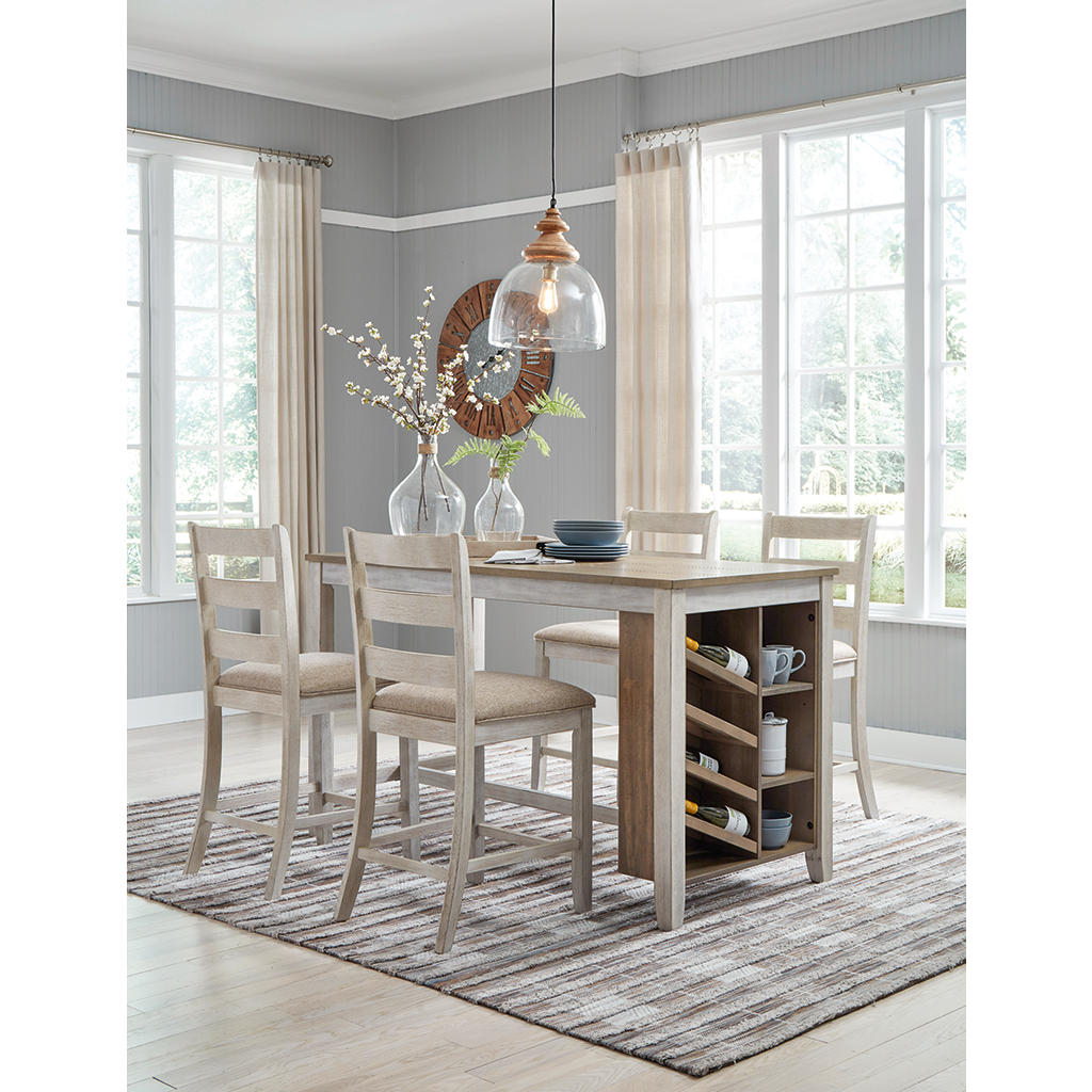 Counter Height Dining Table - Skempton Two-Tone Casual