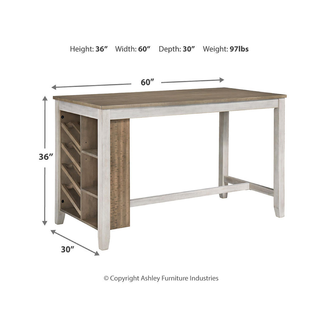 Counter Height Dining Table - Skempton Two-Tone Casual