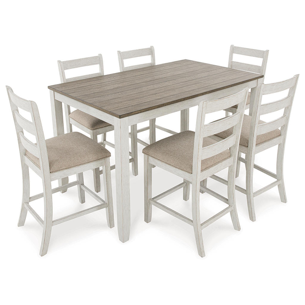 Skempton Counter Height Dining Table and Bar Stools (Set of 7) Signature Design by Ashley® Bar Furniture