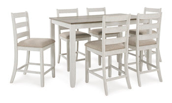 Skempton Counter Height Dining Table and Bar Stools (Set of 7) Signature Design by Ashley® Bar Furniture