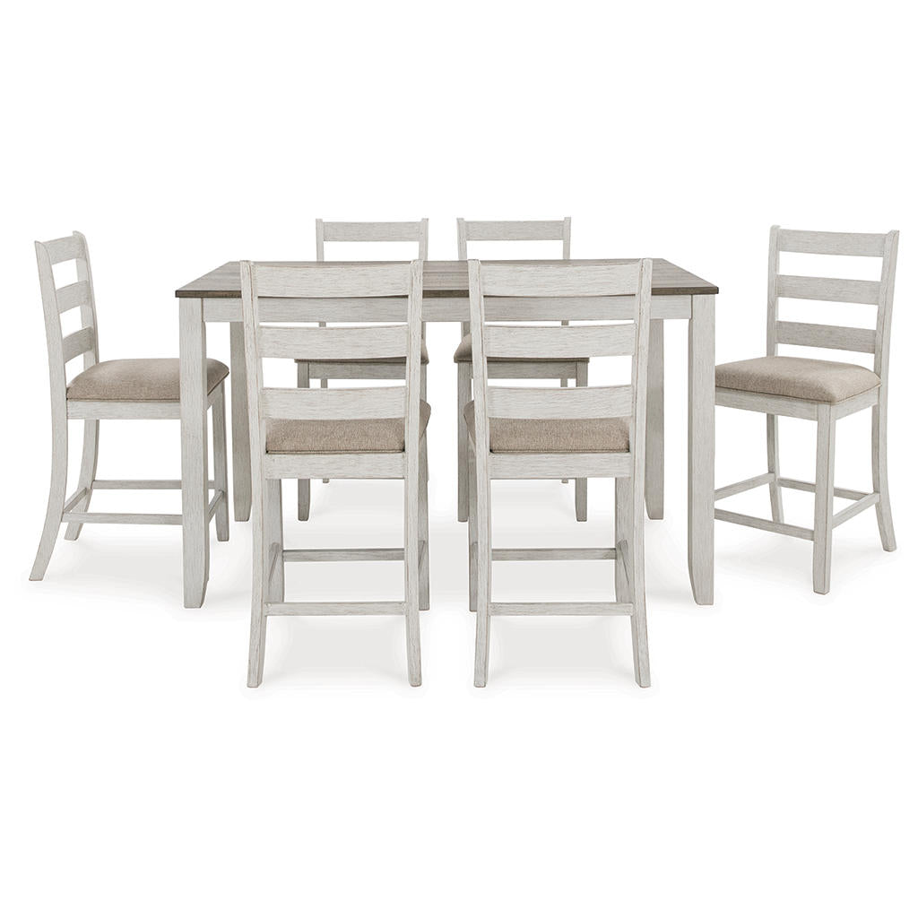 Skempton Counter Height Dining Table and Bar Stools (Set of 7) Signature Design by Ashley® Bar Furniture