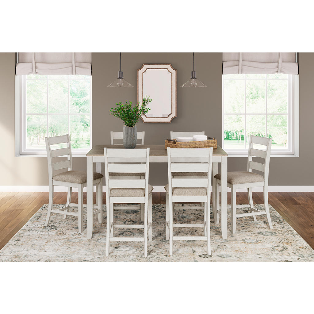 Skempton Counter Height Dining Table and Bar Stools (Set of 7) Signature Design by Ashley® Bar Furniture
