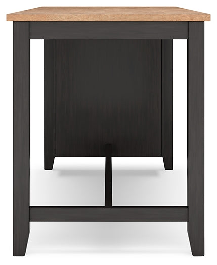 Gesthaven Counter Height Dining Table and 2 Barstools