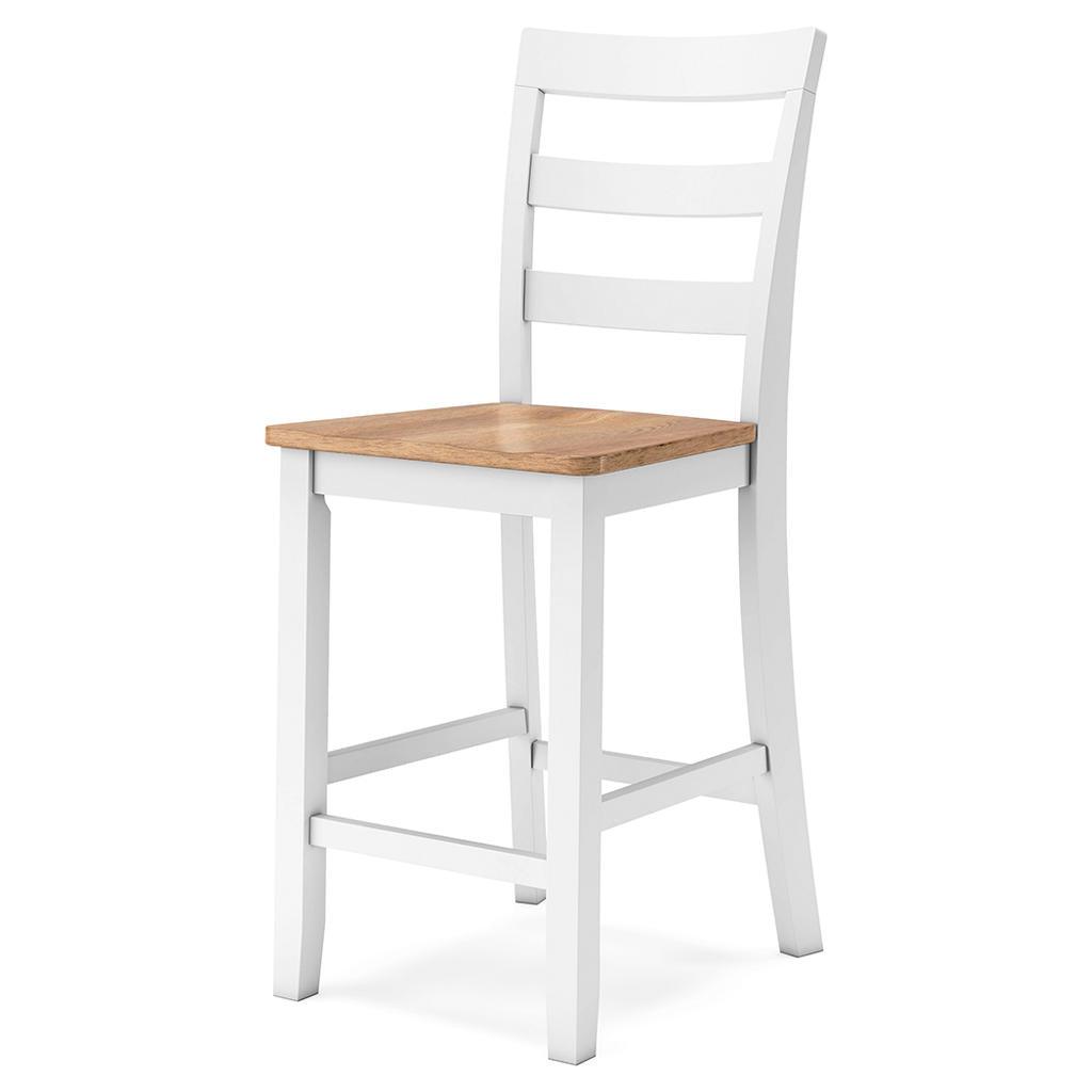 Gesthaven Counter Barstools Set of 2 — Natural/White Signature Design by Ashley® Uncategorized