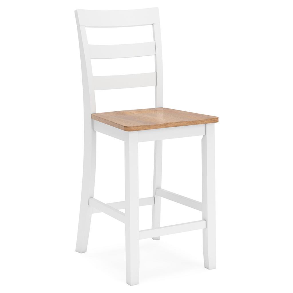 Gesthaven Counter Barstools Set of 2 — Natural/White Signature Design by Ashley® Uncategorized