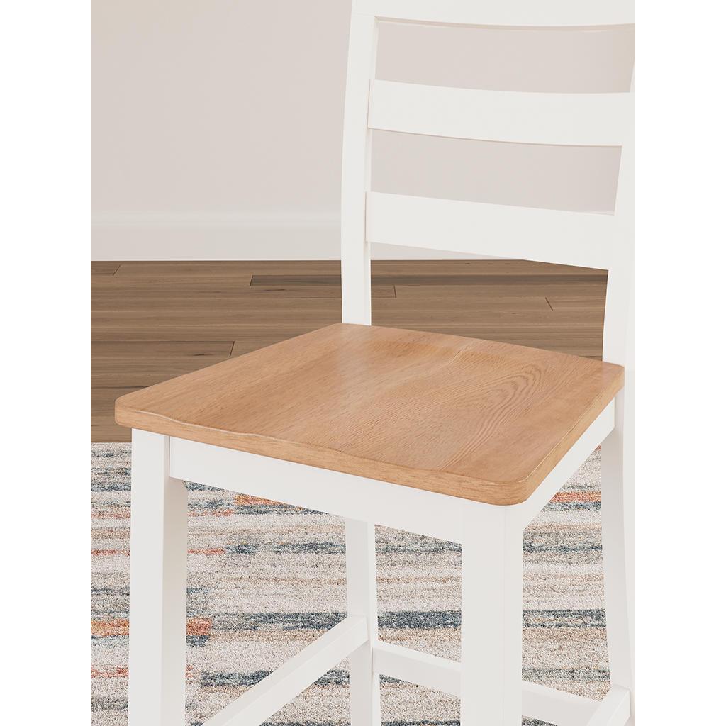 Gesthaven Counter Barstools Set of 2 — Natural/White Signature Design by Ashley® Uncategorized