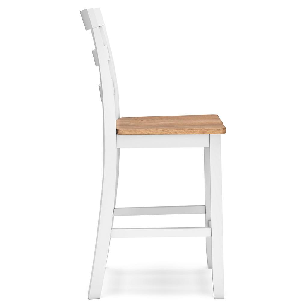 Gesthaven Counter Barstools Set of 2 — Natural/White Signature Design by Ashley® Uncategorized