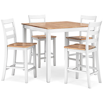 Gesthaven Counter Height Dining Table and 4 Barstools (Set of 5) Signature Design by Ashley® Bar Furniture