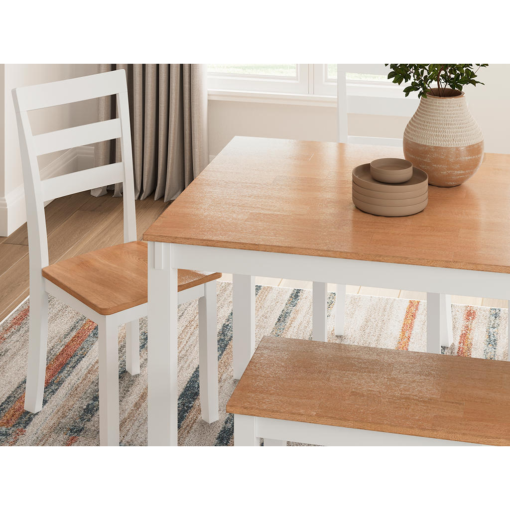 Gesthaven Dining Table with 4 Chairs and Bench (Set of 6) Signature Design by Ashley®
