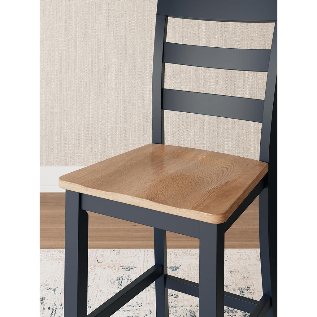 Gesthaven Counter Barstools Set of 2 — Natural/Blue Signature Design by Ashley® Uncategorized