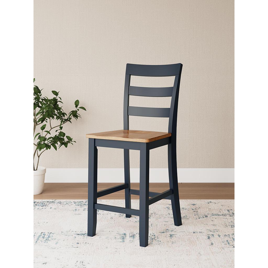 Gesthaven Counter Barstools Set of 2 — Natural/Blue Signature Design by Ashley® Uncategorized