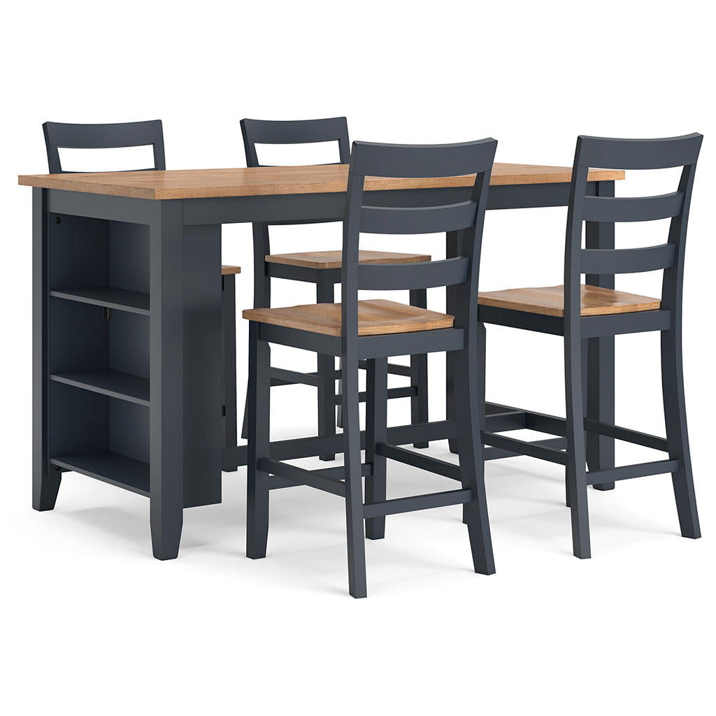 Gesthaven Counter Height Dining Table and 4 Barstools Signature Design by Ashley® Uncategorized