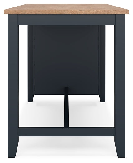 Gesthaven Counter Height Dining Table and 2 Barstools