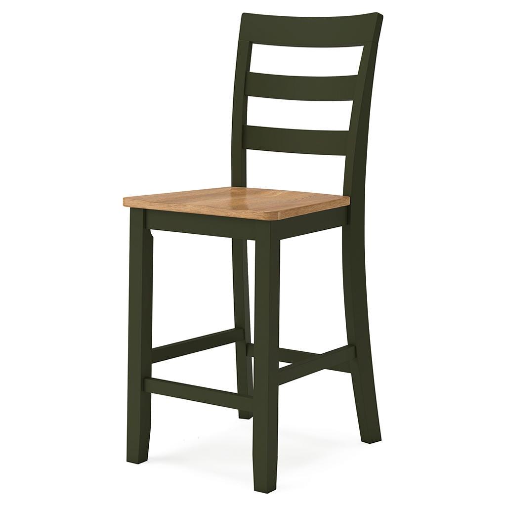 Gesthaven Counter Barstools Set of 2 — Natural/Green Signature Design by Ashley® Uncategorized