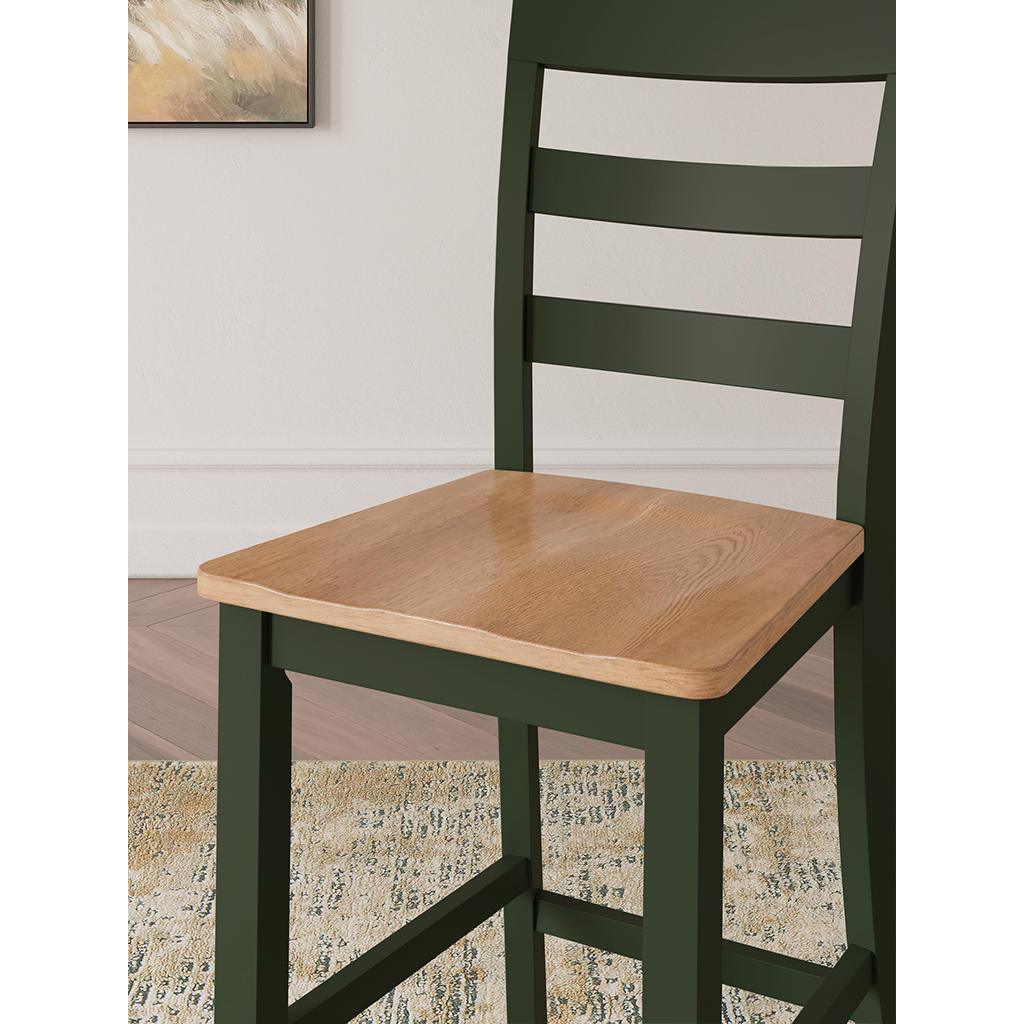 Gesthaven Counter Barstools Set of 2 — Natural/Green Signature Design by Ashley® Uncategorized